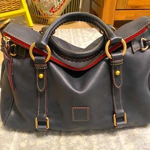 FINAL💲- Dooney & Bourke Florentine Leather Satchel - Navy